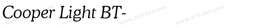 Cooper Light BT字体转换